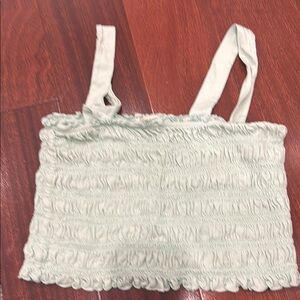 Ruffled Mint Green Crop Top